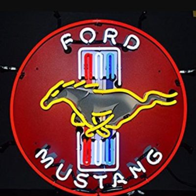 Neon Ford Mustang Sign